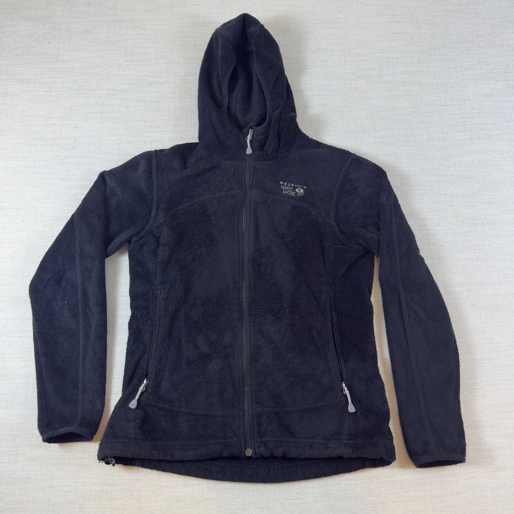 Mountain Hardwear Monkey Woman Fleece Hoodie Black Full Zip Jacket Small
